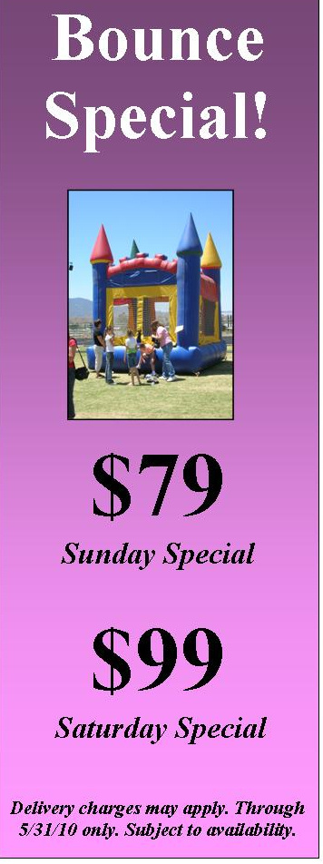 Cheap pricing on Bounce House Rentals
